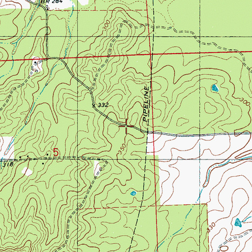 Topographic Map of Ebeneezer Church (historical), MS