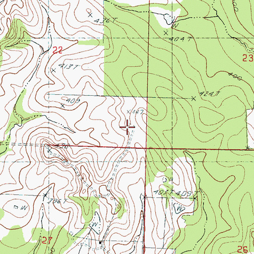 Topographic Map of Fairy Hill School (historical), MS