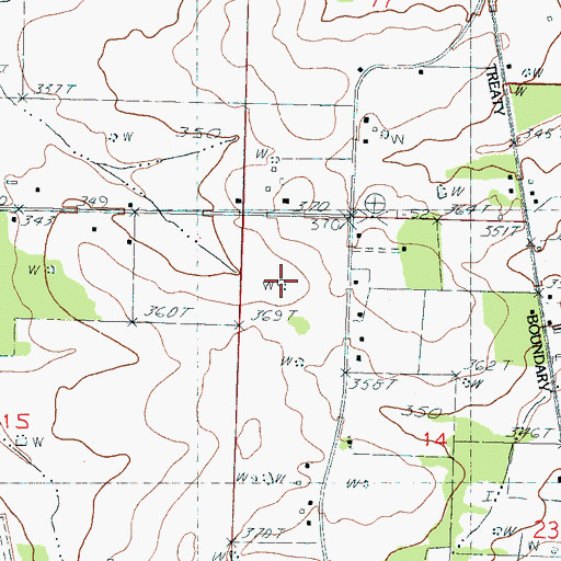 Topographic Map of Leesburg Prairie, MS