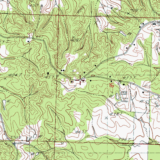 Topographic Map of Lodabar School (historical), MS