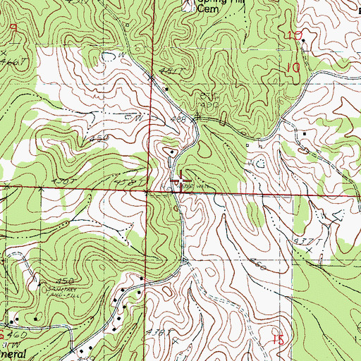 Topographic Map of Providence Church (historical), MS