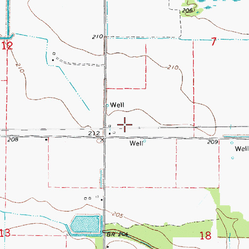 Topographic Map of Township of Roc Roe, AR