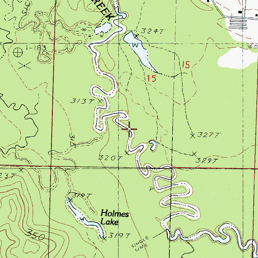 Topographic Map of Trickum Bridge (historical), MS