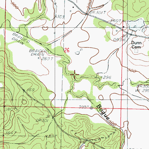 Topographic Map of Dunn Creek, MS
