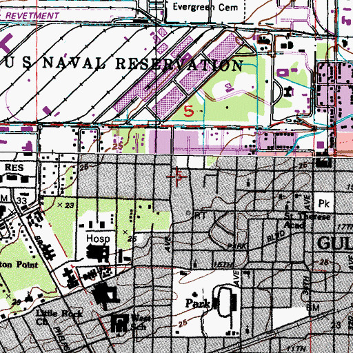 Topographic Map of Church of God in Christ, MS