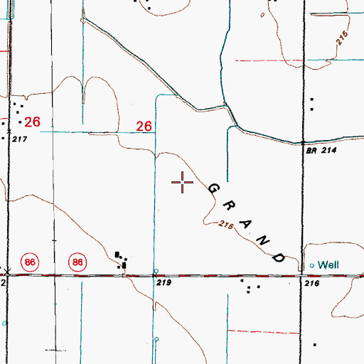 Topographic Map of Township of Tyler, AR