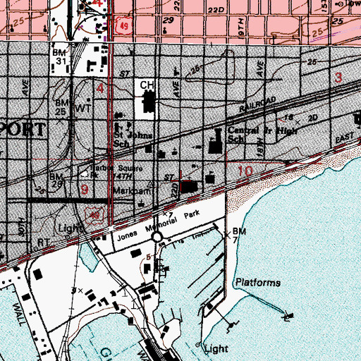 Topographic Map of First Baptist Church, MS