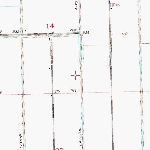 Topographic Map of Lateral A Seventy-three, AZ