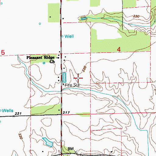 Topographic Map of Township of Union, AR