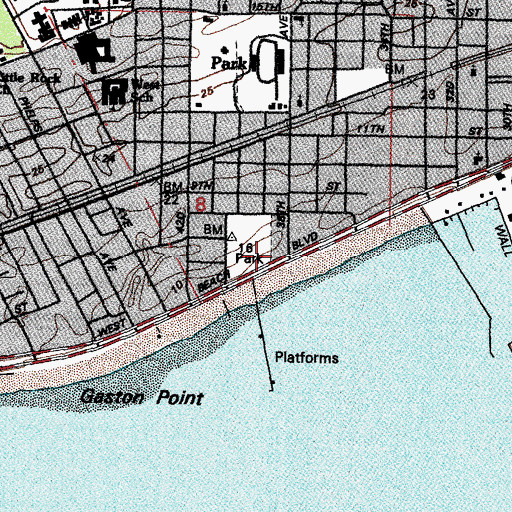 Topographic Map of West Side Community Center, MS