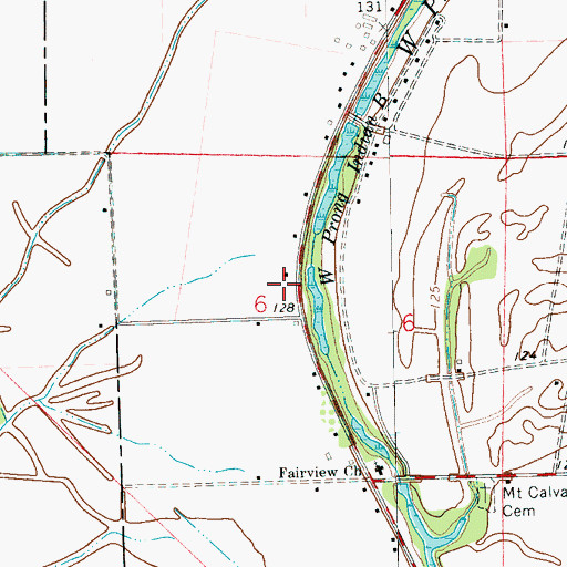 Topographic Map of Pauls Church (historical), MS