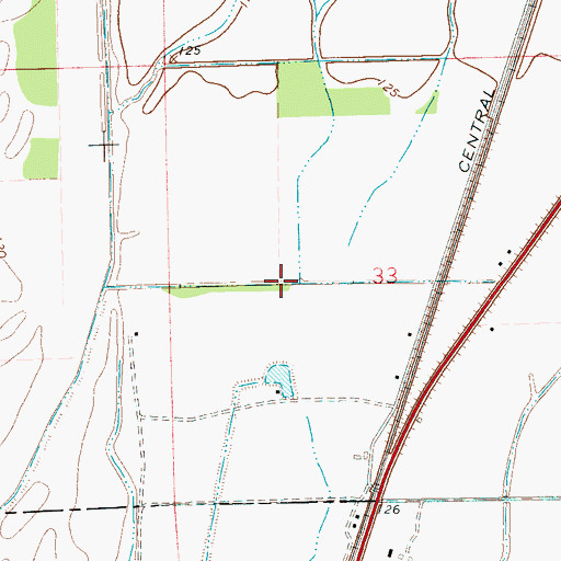 Topographic Map of Ditch Number Eight, MS