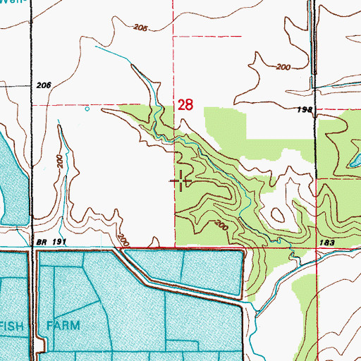 Topographic Map of Township of White River, AR