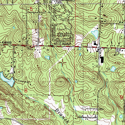 Topographic Map of Township of Big Rock, AR
