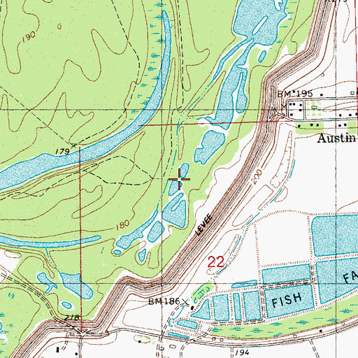 Topographic Map of Ship Island Bend, MS