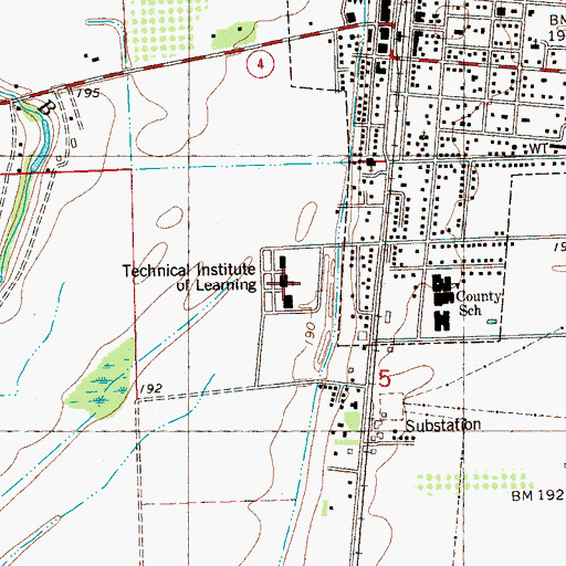 Topographic Map of Technical Institute of Learning, MS
