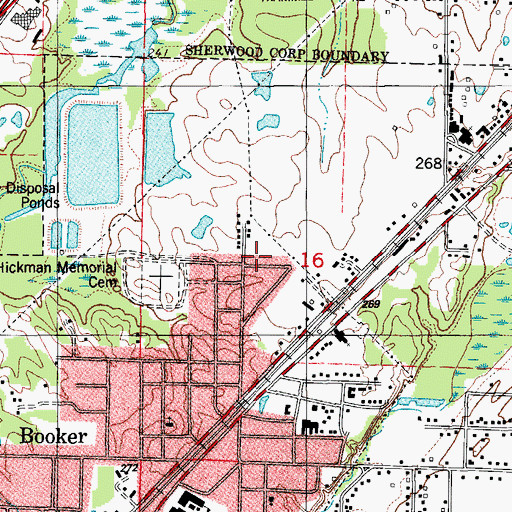 Topographic Map of Township of Hill, AR