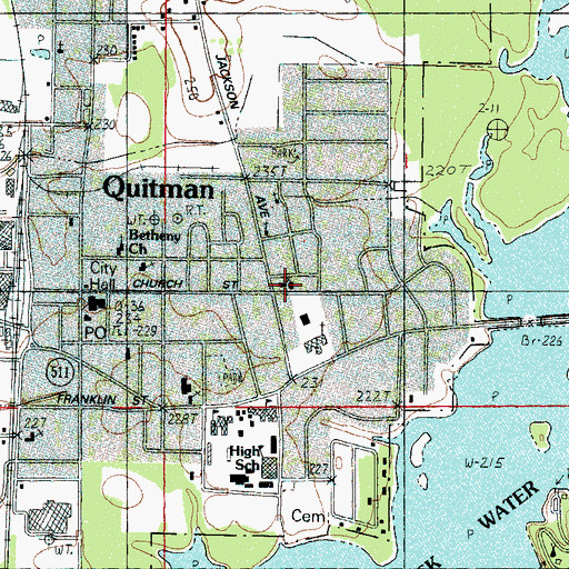 Topographic Map of Clarke County Baptist Center, MS