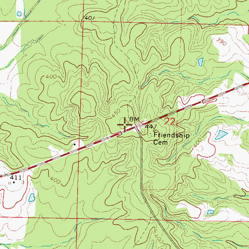 Topographic Map of Congress (historical), MS