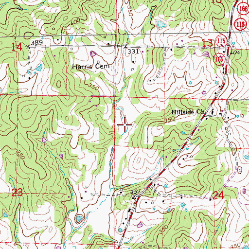 Topographic Map of Township of Columbia, AR