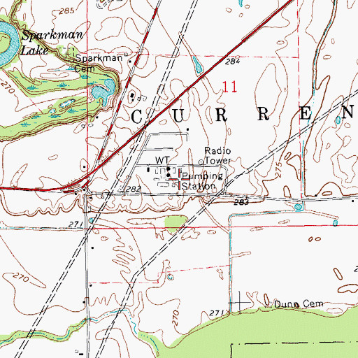 Topographic Map of Township of Current River, AR