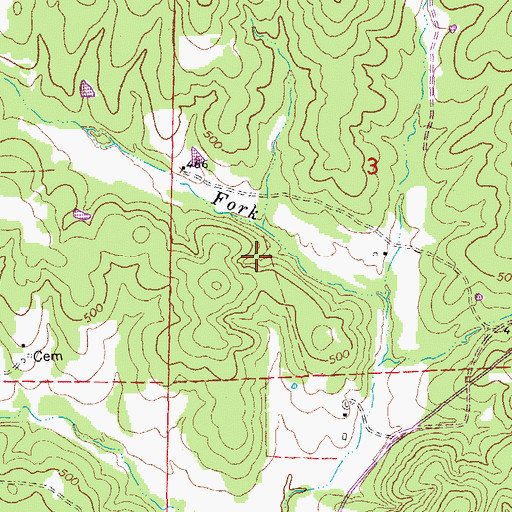 Topographic Map of Township of Davidson (historical), AR