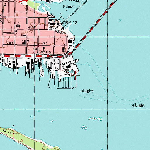 Topographic Map of Point Cadet, MS
