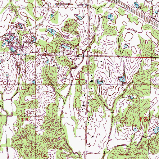 Topographic Map of Bethel Church, MS