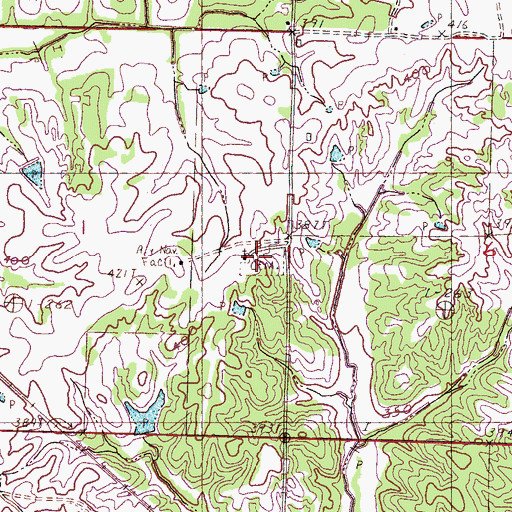 Topographic Map of Botts Cemetery, MS