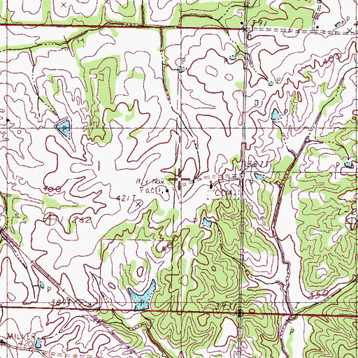 Topographic Map of Botts Chapel Missionary Baptist Church, MS