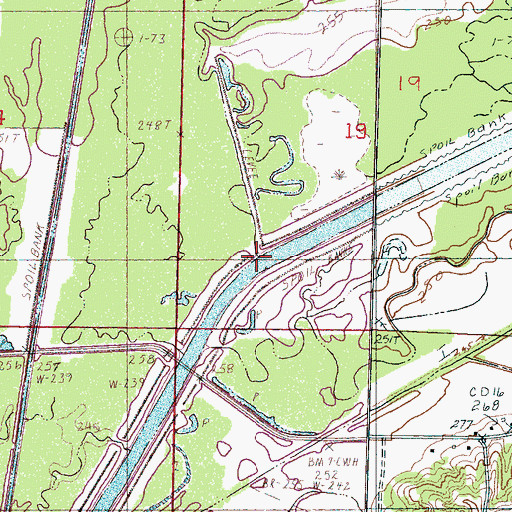 Topographic Map of Camp Creek, MS
