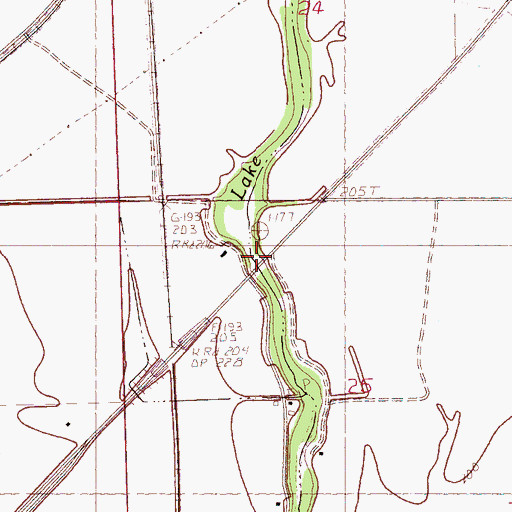 Topographic Map of Lake Cormorant, MS