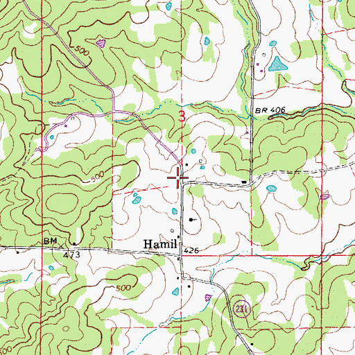 Topographic Map of Township of Jackson, AR