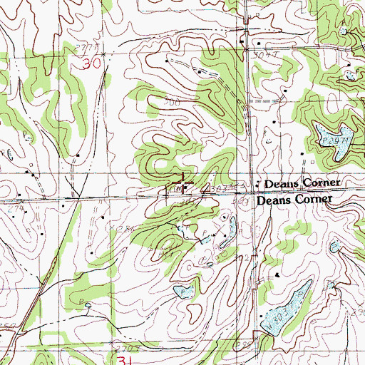 Topographic Map of Dean Hill Church, MS