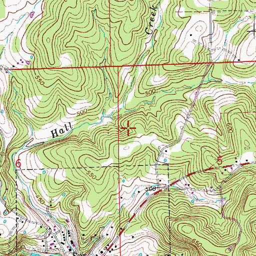 Topographic Map of Township of Janes Creek, AR