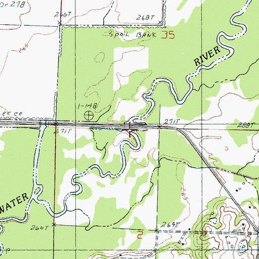 Topographic Map of Dry Creek, MS