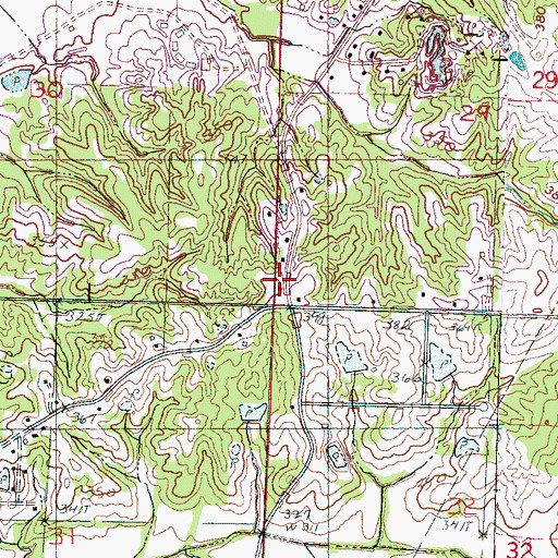 Topographic Map of Fairview Church, MS