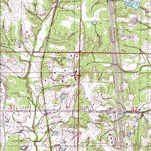 Topographic Map of Farley Cemetery, MS