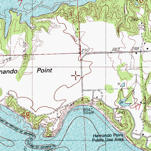 Topographic Map of Hernando Point, MS