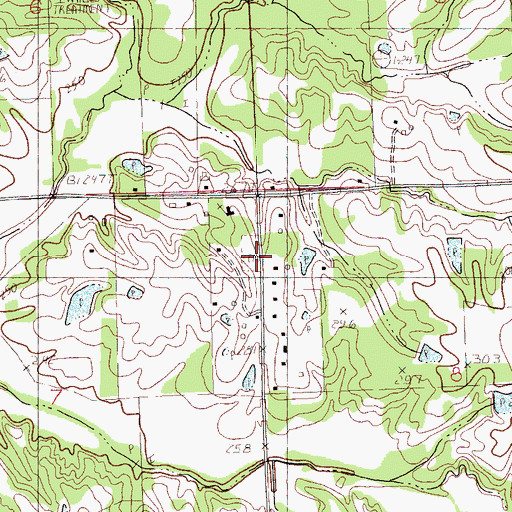 Topographic Map of Hines Chapel, MS