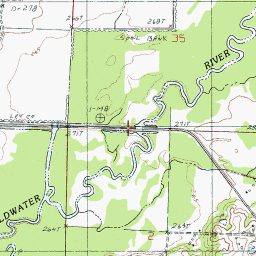 Topographic Map of Hollaway Bridge, MS