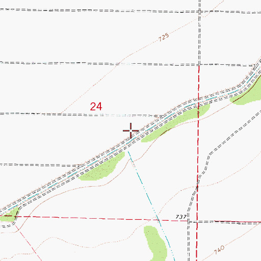 Topographic Map of Lateral D, AZ