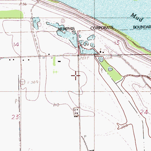 Topographic Map of Howards Store, MS