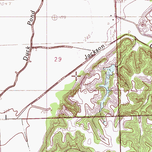 Topographic Map of Jackson Creek, MS