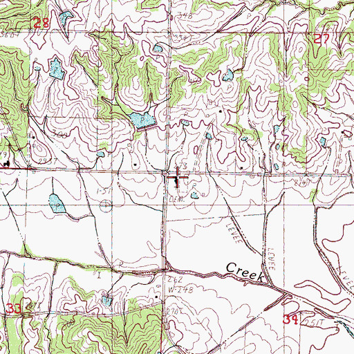 Topographic Map of Jaybird Cemetery, MS