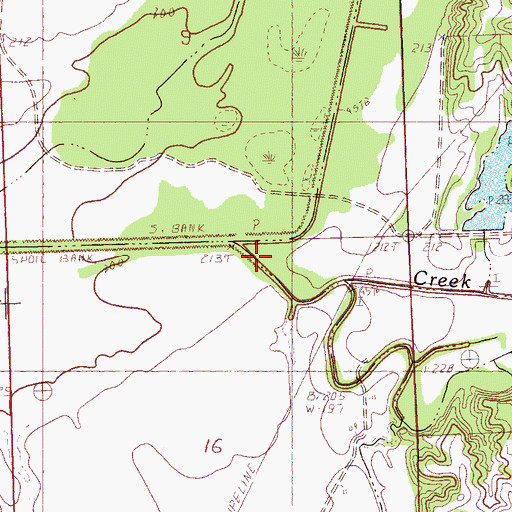 Topographic Map of Johnson Creek, MS