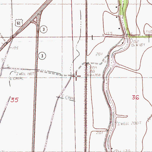 Topographic Map of Lakeside Church, MS