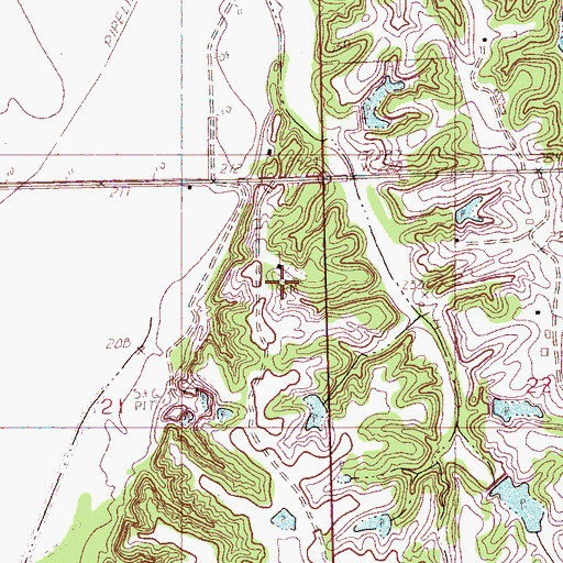 Topographic Map of Liberty Hill Church, MS