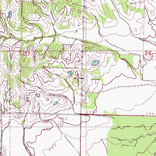 Topographic Map of Morgan Grove Church, MS