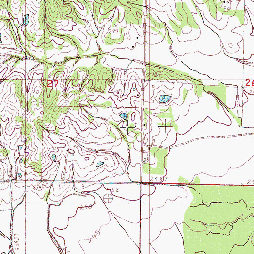 Topographic Map of Morgan Grove School, MS